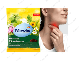 آبنبات گیاهی تسکین گلو و ضد سرفه میوولیس اورجینال اصل آلمان